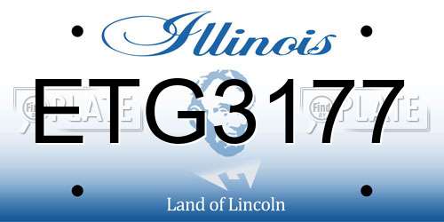 ETG3177 Illinois License Plate
