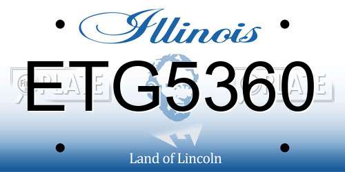 ETG5360 Illinois License Plate