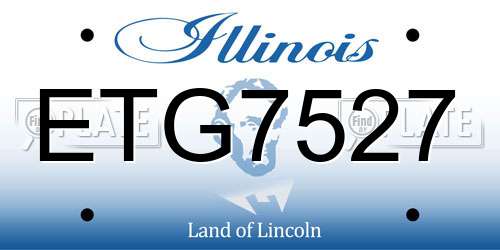 ETG7527 Illinois License Plate