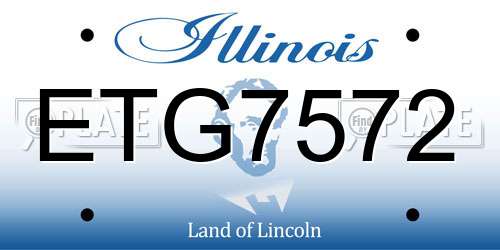 ETG7572 Illinois License Plate