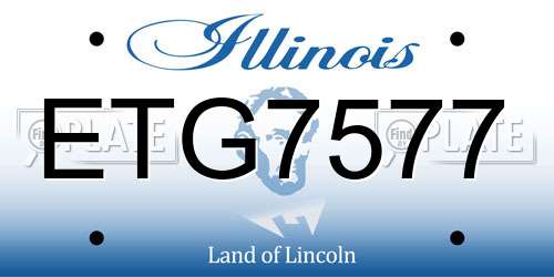 ETG7577 Illinois License Plate