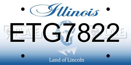 ETG7822 Illinois License Plate
