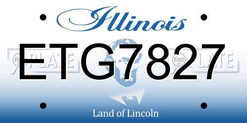 ETG7827 Illinois License Plate