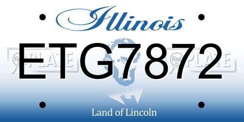ETG7872 Illinois License Plate