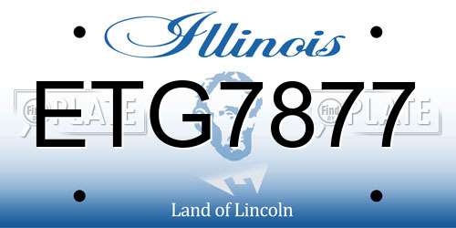 ETG7877 Illinois License Plate