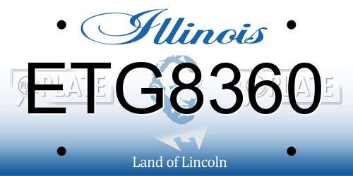 ETG8360 Illinois License Plate
