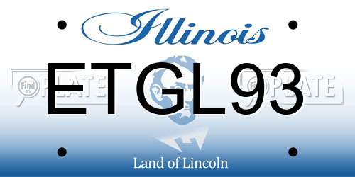 ETGL93 Illinois License Plate