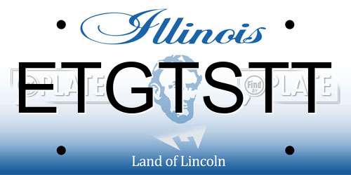 ETGTSTT Illinois License Plate