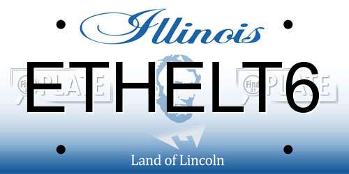 ETHELT6 Illinois License Plate