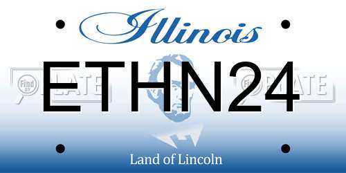 ETHN24 Illinois License Plate