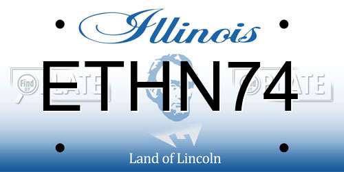 ETHN74 Illinois License Plate