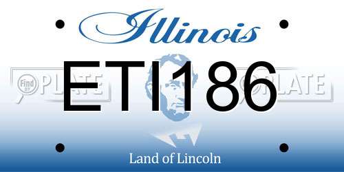ETI186 Illinois License Plate