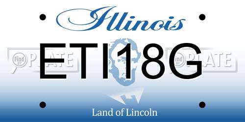 ETI18G Illinois License Plate