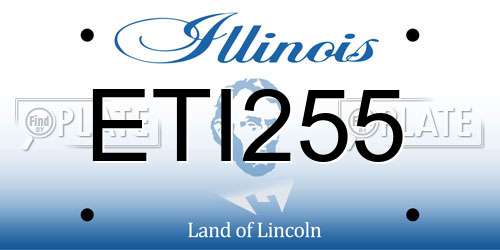 ETI255 Illinois License Plate