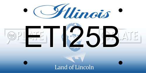 ETI25B Illinois License Plate