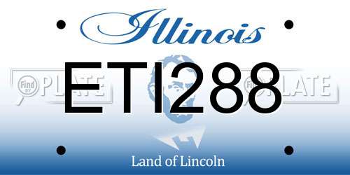ETI288 Illinois License Plate