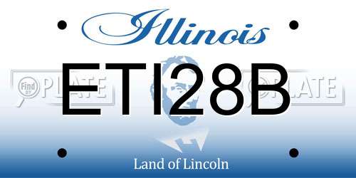 ETI28B Illinois License Plate