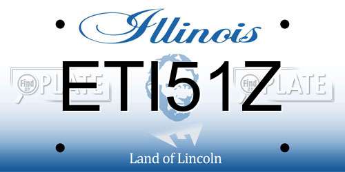ETI51Z Illinois License Plate