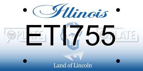 ETI755 Illinois License Plate