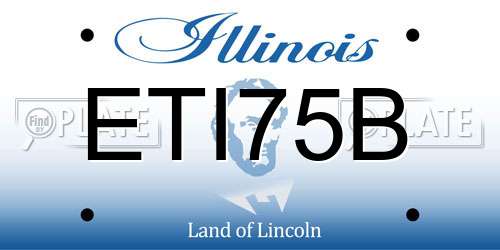 ETI75B Illinois License Plate