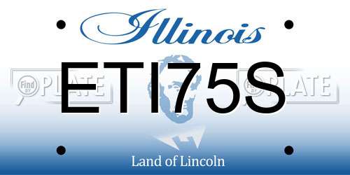 ETI75S Illinois License Plate