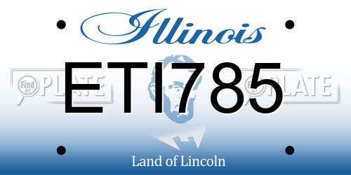 ETI785 Illinois License Plate