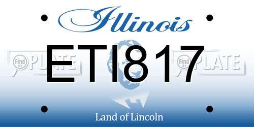 ETI817 Illinois License Plate