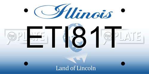 ETI81T Illinois License Plate