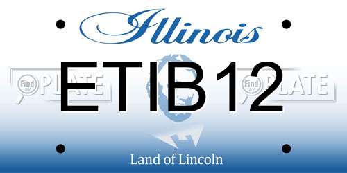 ETIB12 Illinois License Plate