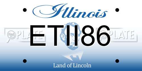 ETII86 Illinois License Plate