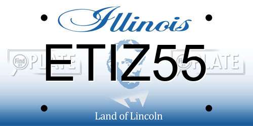 ETIZ55 Illinois License Plate