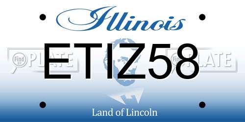 ETIZ58 Illinois License Plate