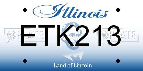 ETK213 Illinois License Plate