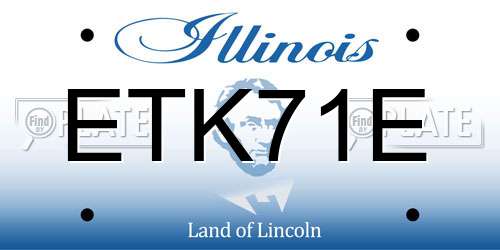ETK71E Illinois License Plate