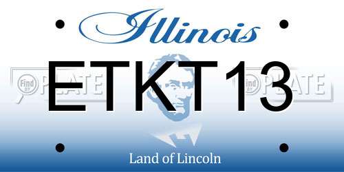 ETKT13 Illinois License Plate