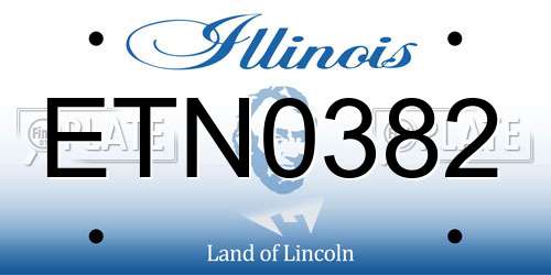 ETN0382 Illinois License Plate