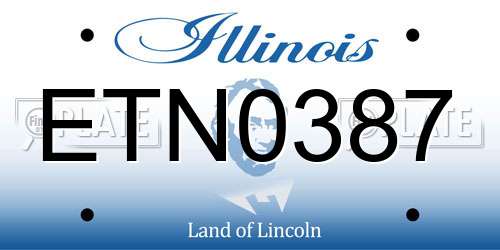 ETN0387 Illinois License Plate