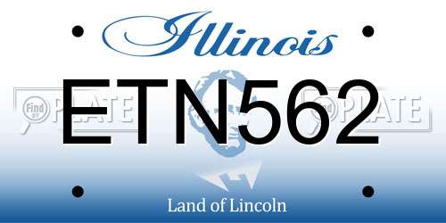 ETN562 Illinois License Plate