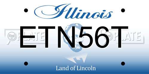 ETN56T Illinois License Plate