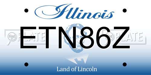 ETN86Z Illinois License Plate