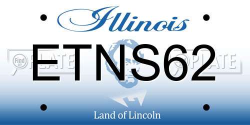 ETNS62 Illinois License Plate