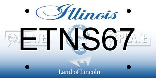 ETNS67 Illinois License Plate