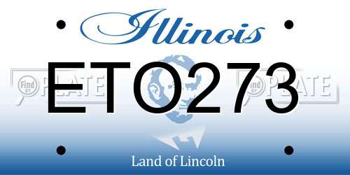 ETO273 Illinois License Plate