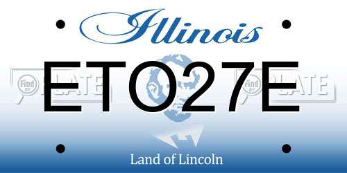 ETO27E Illinois License Plate