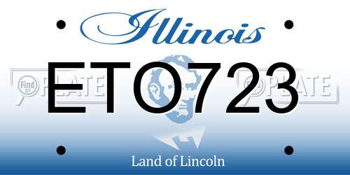 ETO723 Illinois License Plate
