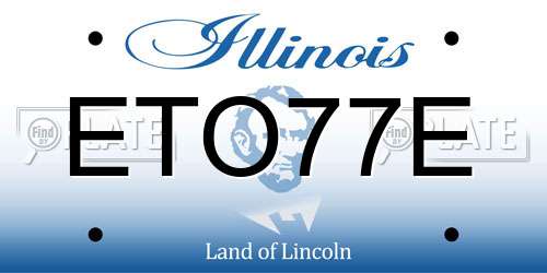 ETO77E Illinois License Plate