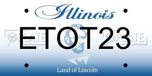 ETOT23 Illinois License Plate