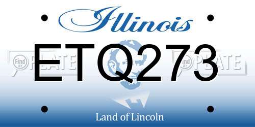 ETQ273 Illinois License Plate