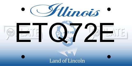 ETQ72E Illinois License Plate
