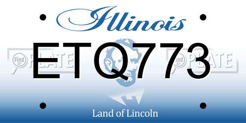 ETQ773 Illinois License Plate